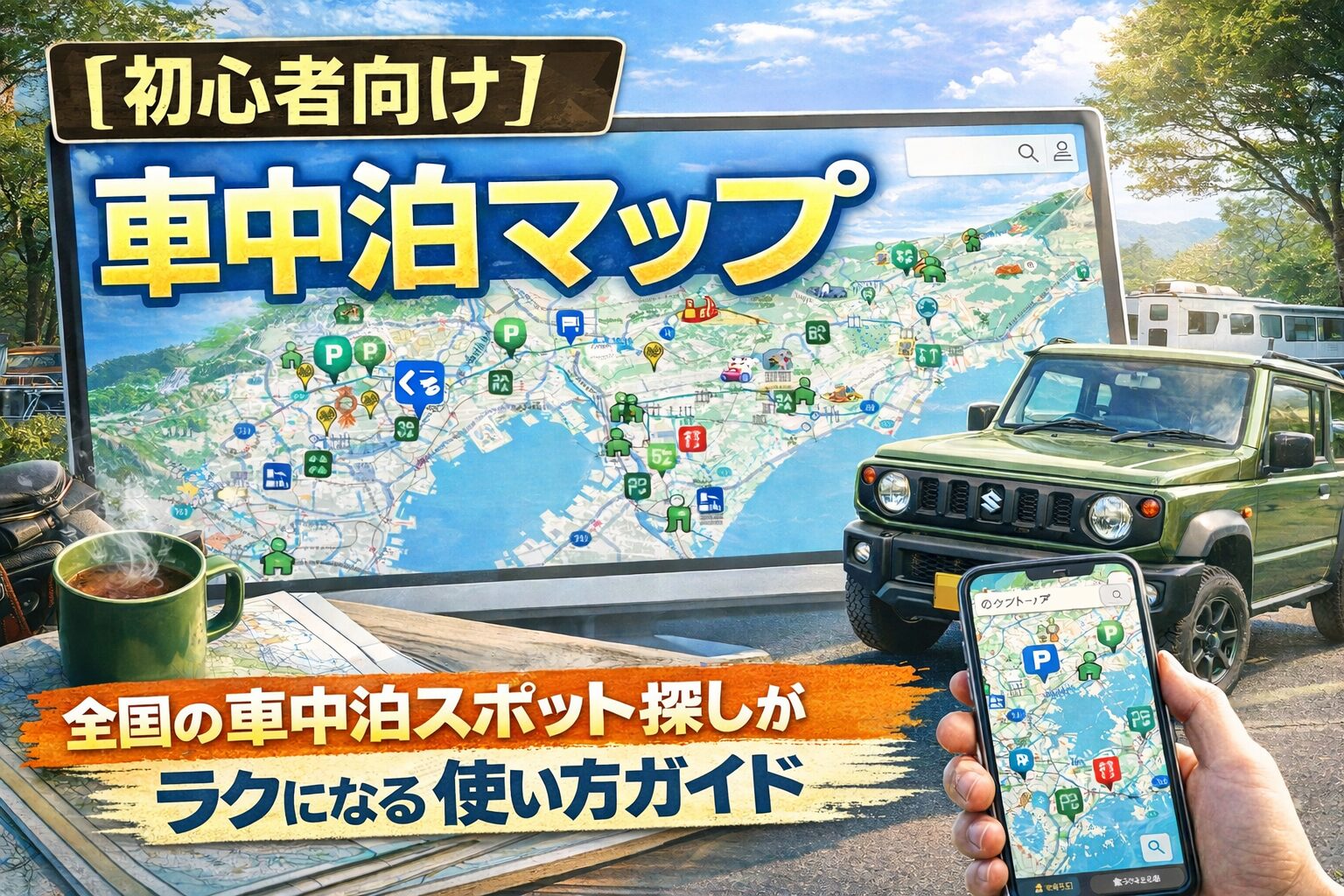 車中泊マップ紹介記事のサムネイル
